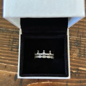 Pandora crown ring and stacker